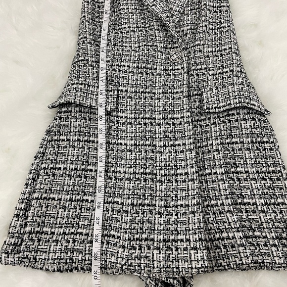 ZARA Black and White Tweed Romper, Size XS - Picture 7 of 11